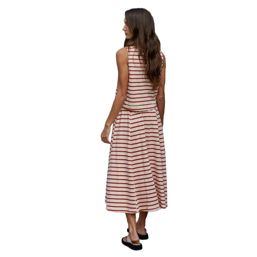 Women's By Together Sasha Red and White Striped Top L9205T - Image 4