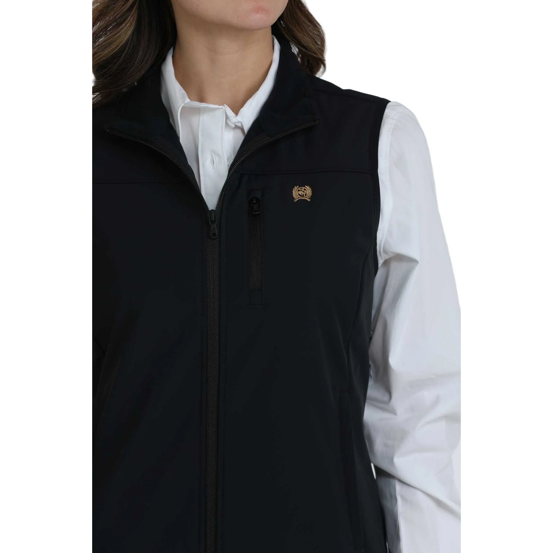 Women's Cinch Black Solid Windproof Vest MAV9922001 - Image 3