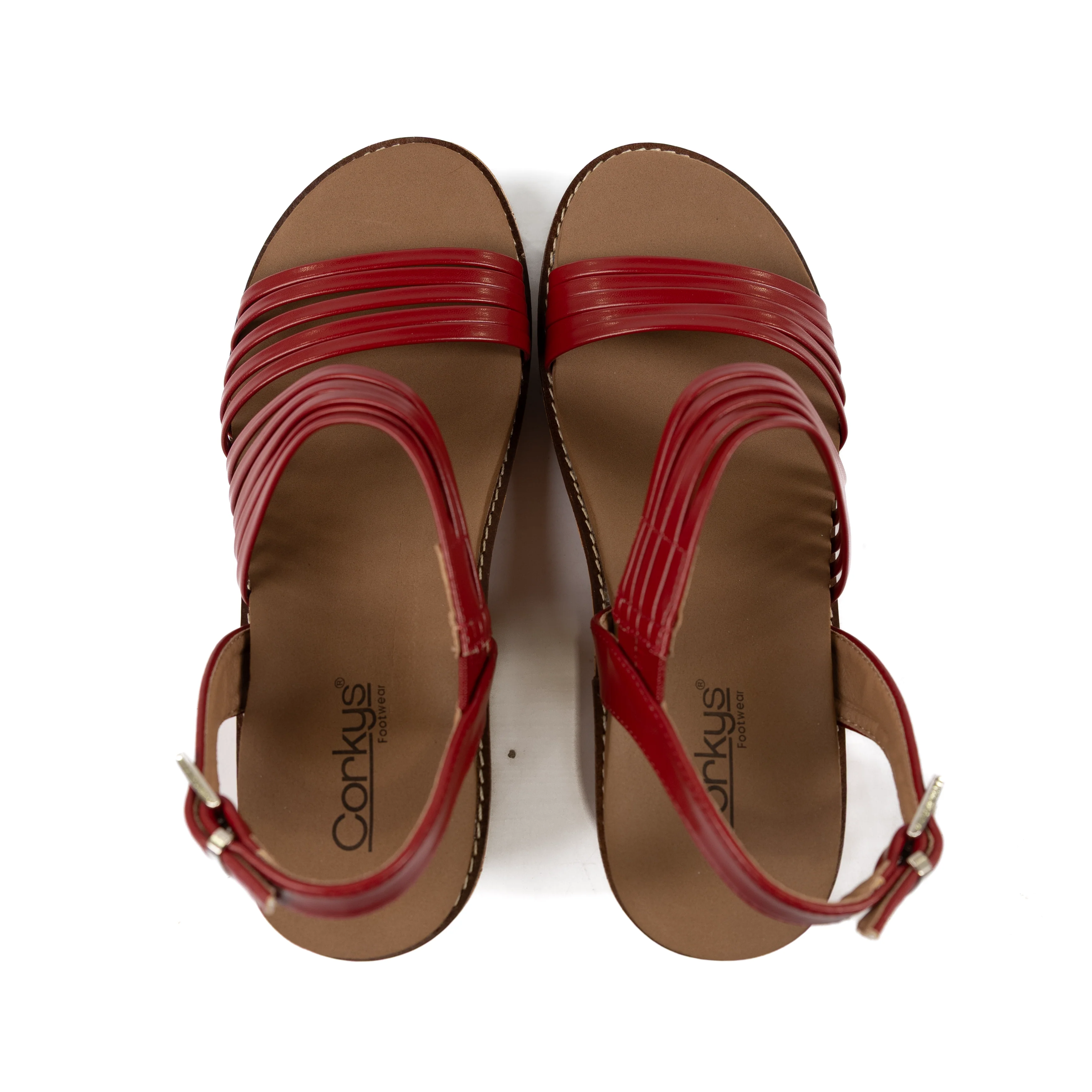Women's Corkys Red About Last Night Wedge Sandals 41-0653-REDD - Image 5