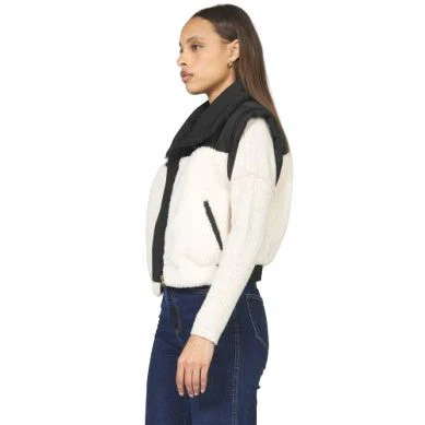 Women's Dear John Black and White Rosalia Vest DFJ9005BAC - Image 2