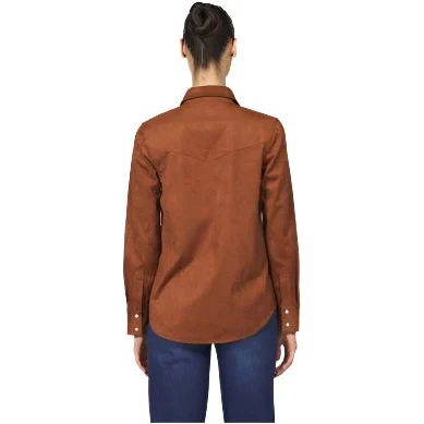 Women's Dear John Chocolate "Star" Long Sleeve Button Up DSH1047W2CHL - Image 3