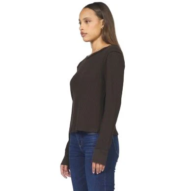 Women's Dear John Chocolate Torte Ania Long Sleeve Top DKN2140W1CTE - Image 3