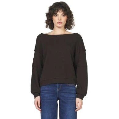 Women's Dear John Chocolate Torte Martella Long Sleeve Top DKN2154W1CTE