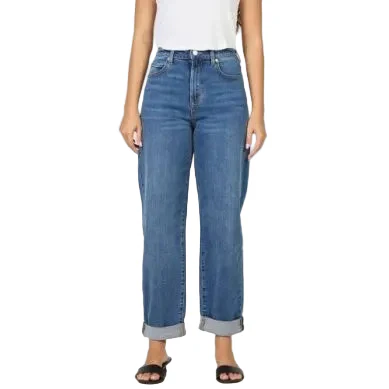 Women's Dear John Everett Ocean Bath High Rise Cuffed Jeans DPM92A101ONB - Image 3