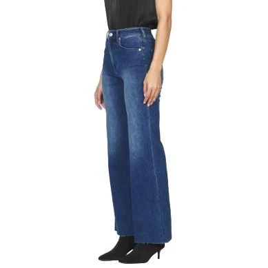 Women's Dear John Fiona Blue Denim Wide Leg Jeans DPM55A323MRH - Image 2