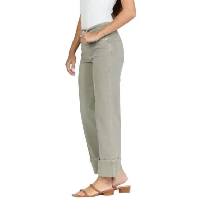 Women's Dear John Holly Vetiver High Rise Cuffed Jeans DPM52C330VTR - Image 4