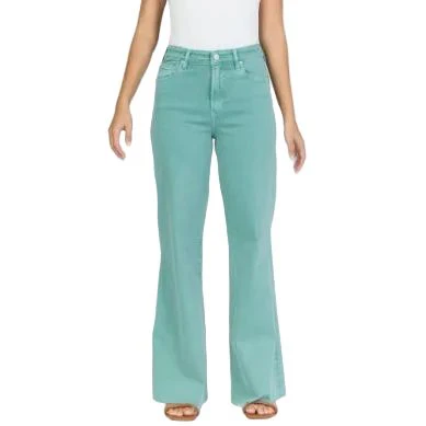 Women's Dear John Oil Blue Fiona High Rise Cut Off Hem Pants DPM55C356OBE - Image 3