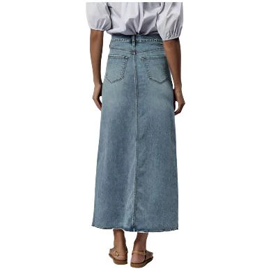 Women's Dear John Vianna Clean Hem Front Slit Denim Skirt DKM82A234NVK - Image 3