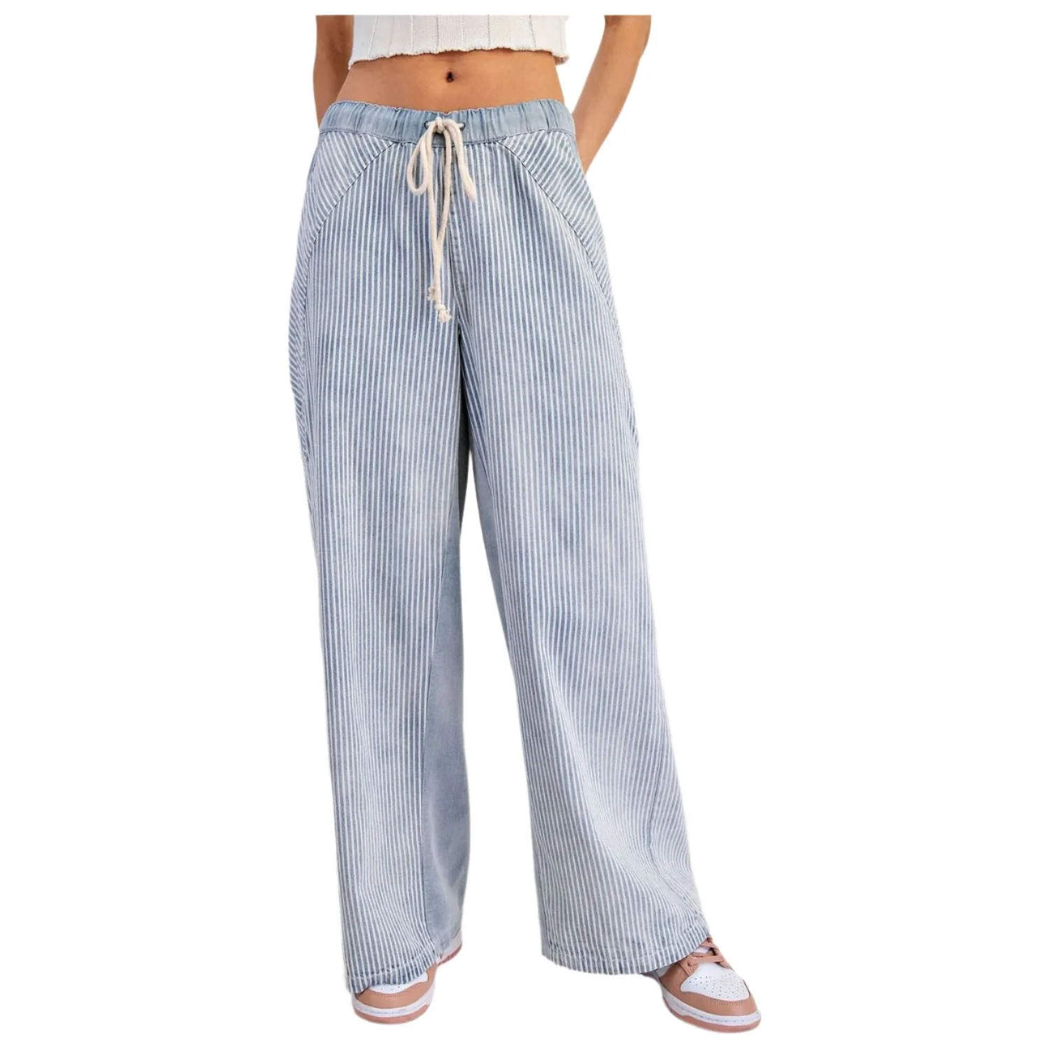 Women's ee:some Mineral Wash Striped Drawstring Pants - Image 3