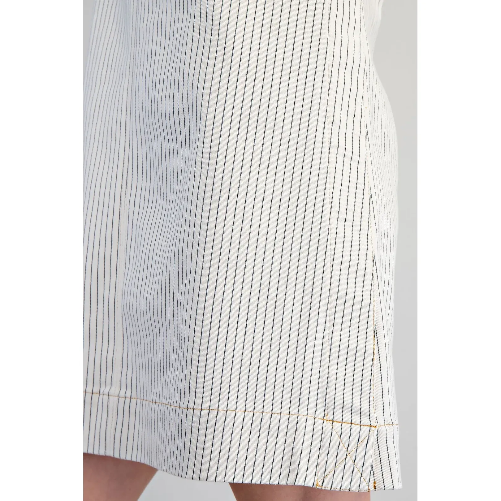 Women's ee:some Off White Pinstriped Back Zipper Mini Dress - Image 5