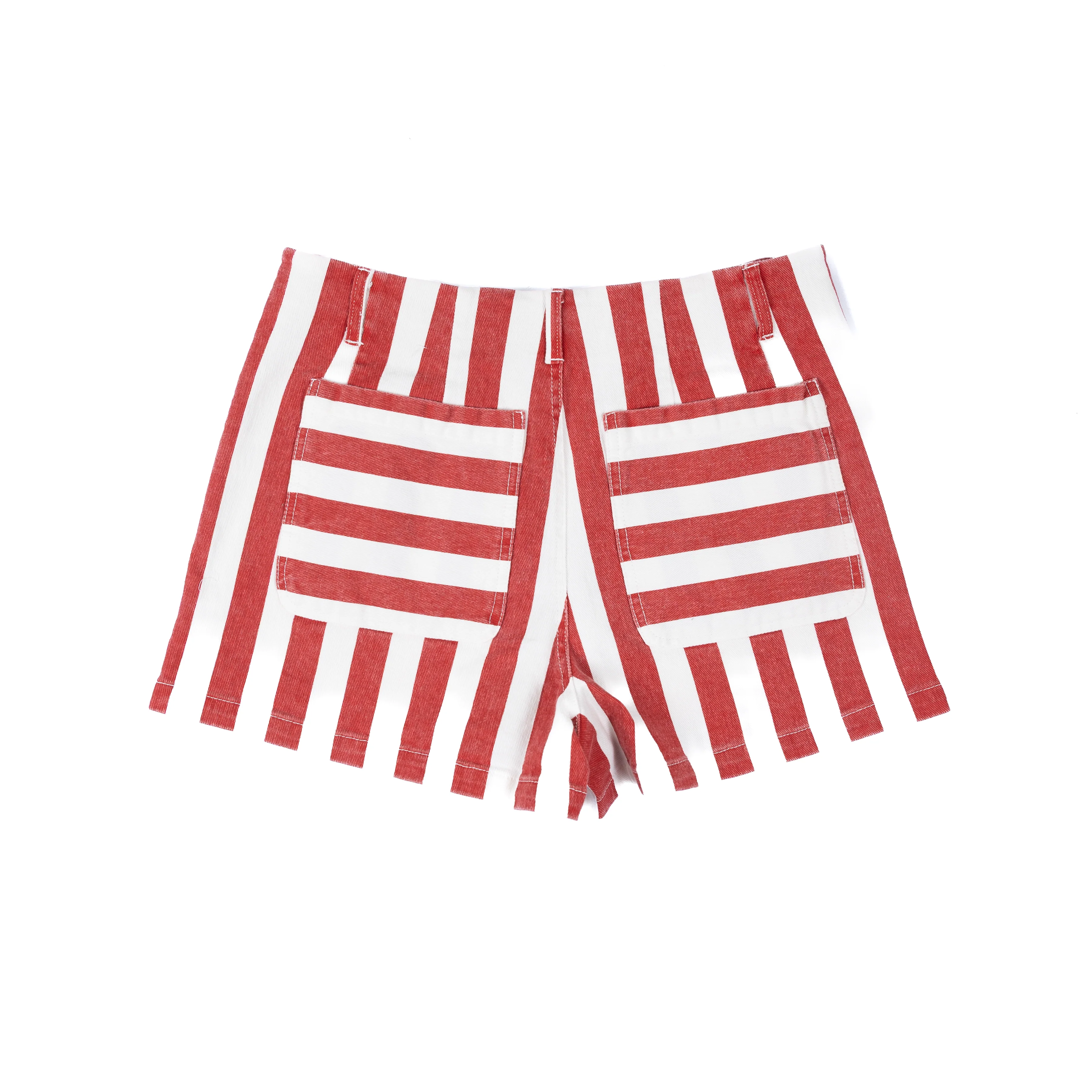 Women's ee:some Red and White Striped Shorts - Image 5