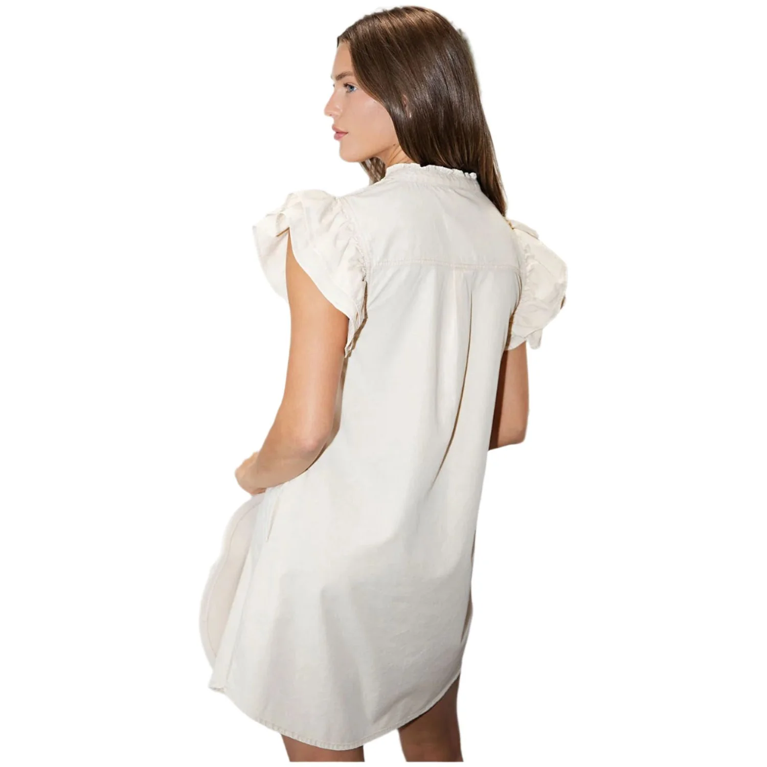 Women's ee:some Snow Washed Button Down Mini Dress - Image 3