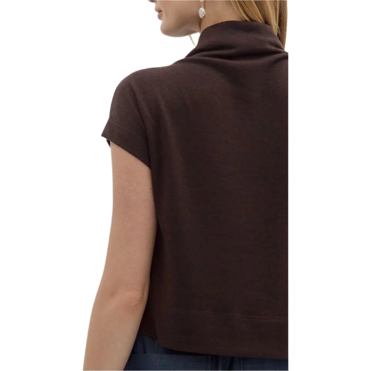 Women's Entro Solid Knit Pullover Top T27642 - Image 5