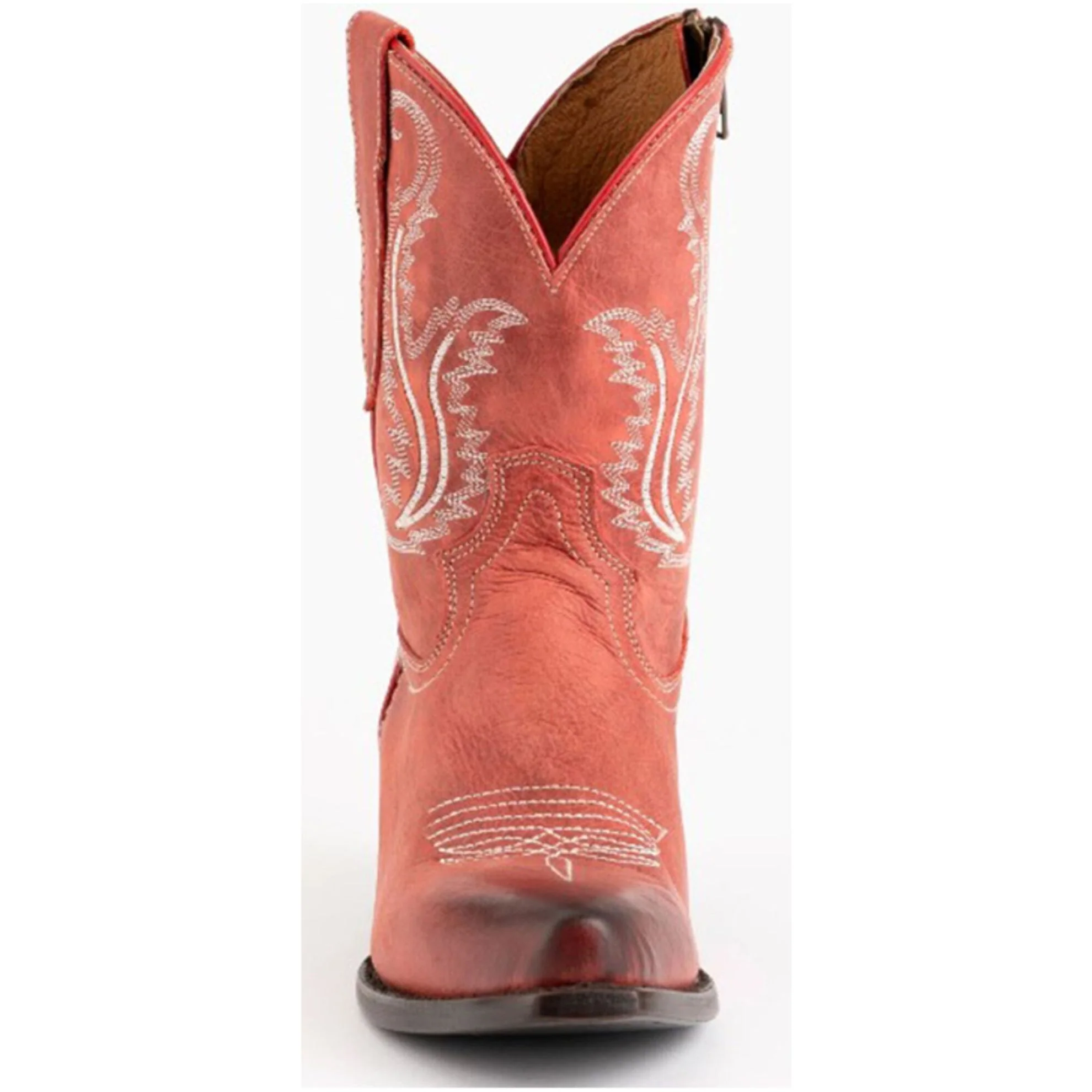 Women's Ferrini Red Snip Toe Boots 8" 62311220 - Image 2