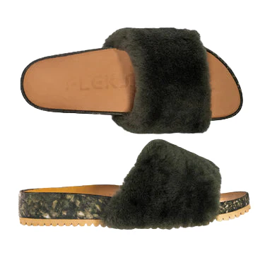 Women's Fleks Forest Green San Ysidro Slide 808-10FOR