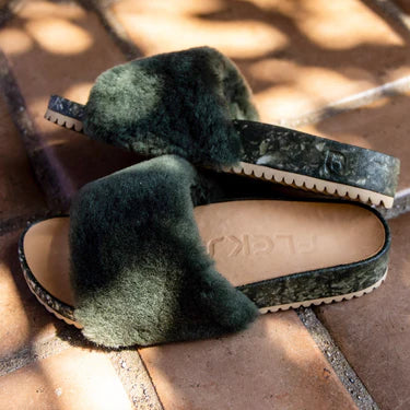 Women's Fleks Forest Green San Ysidro Slide 808-10FOR - Image 7