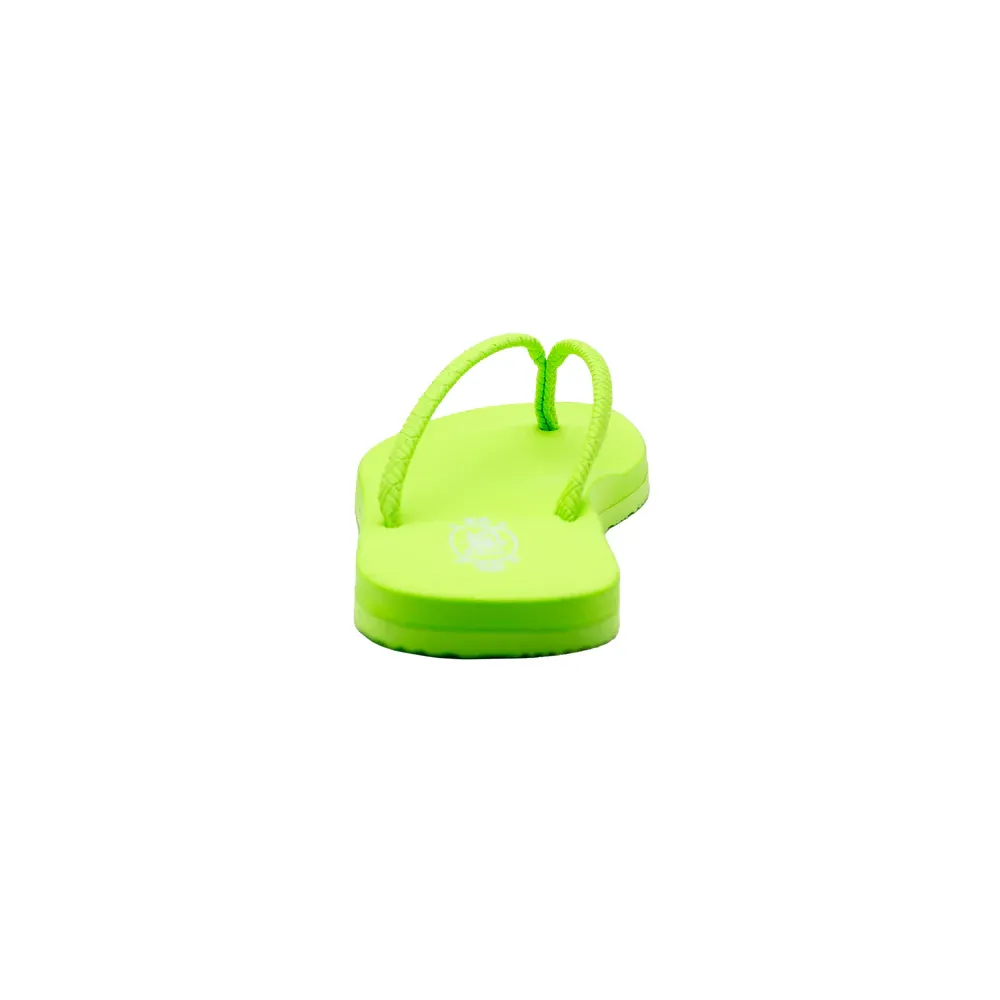 Women's Flojos Neon Lime Weave Fiesta Lite Flip Flops 157-NEON - Image 3