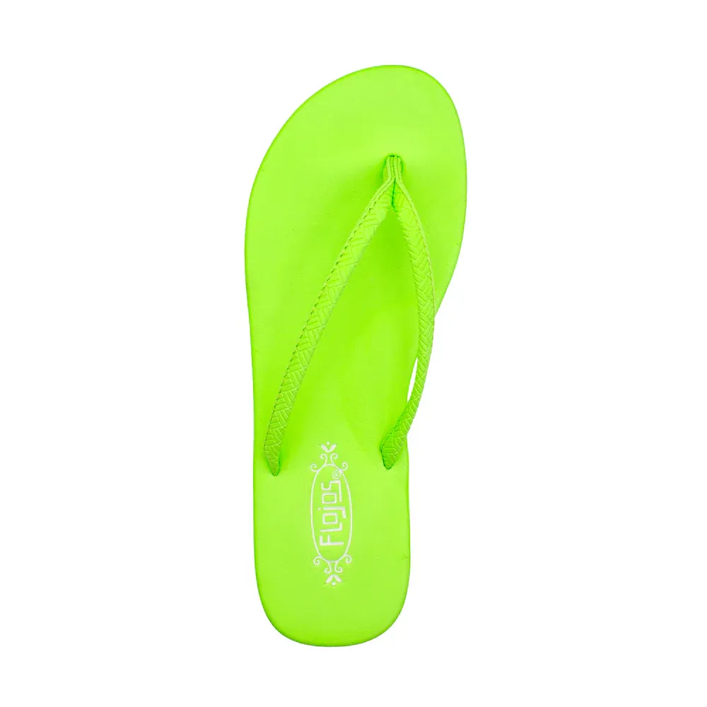 Women's Flojos Neon Lime Weave Fiesta Lite Flip Flops 157-NEON - Image 4