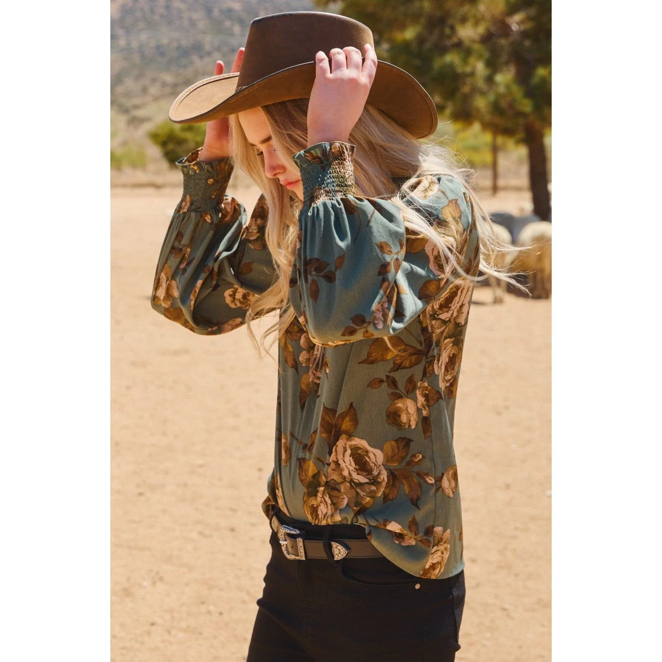 Women's Floral Printed Blouse - Image 3