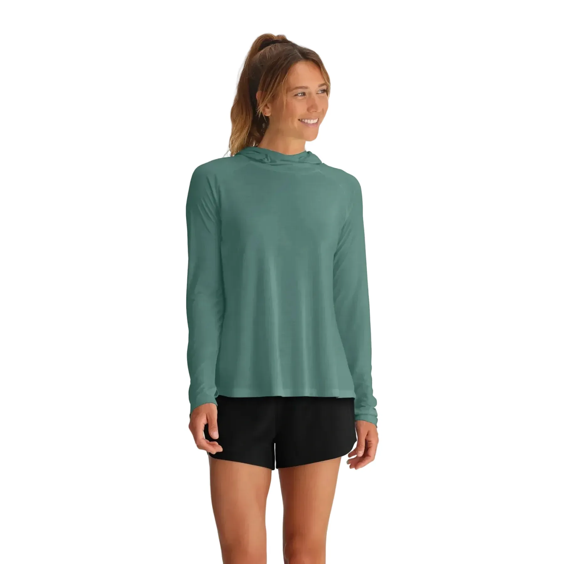 Women's Free Fly Sea Pine Bamboo Lightweight Hoodie II WLWH-535