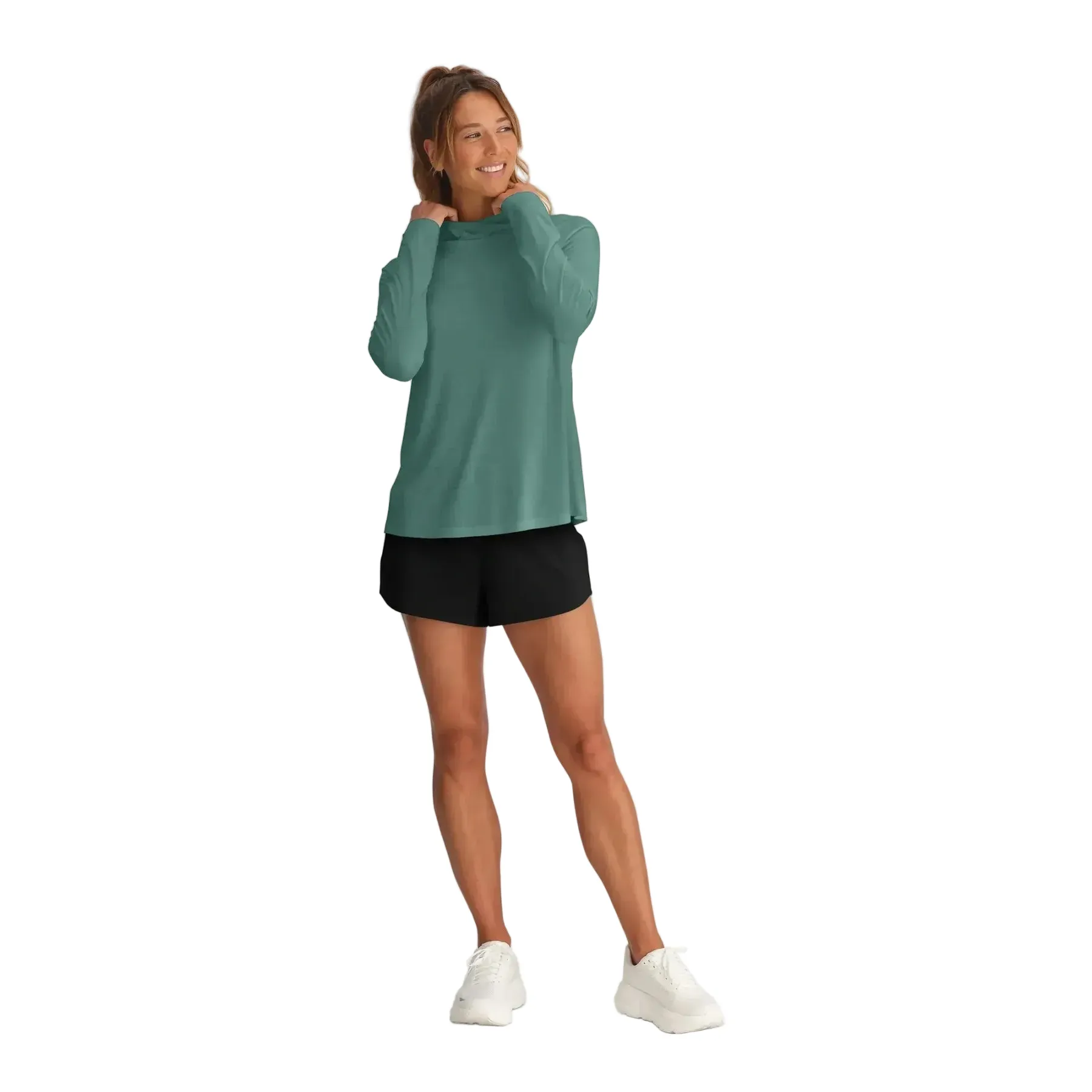 Women's Free Fly Sea Pine Bamboo Lightweight Hoodie II WLWH-535 - Image 4