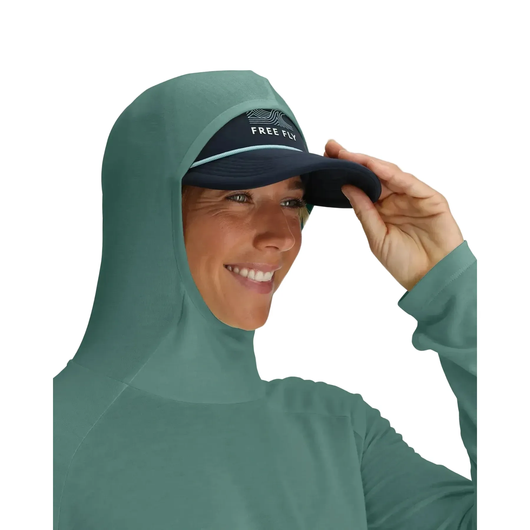 Women's Free Fly Sea Pine Bamboo Lightweight Hoodie II WLWH-535 - Image 6
