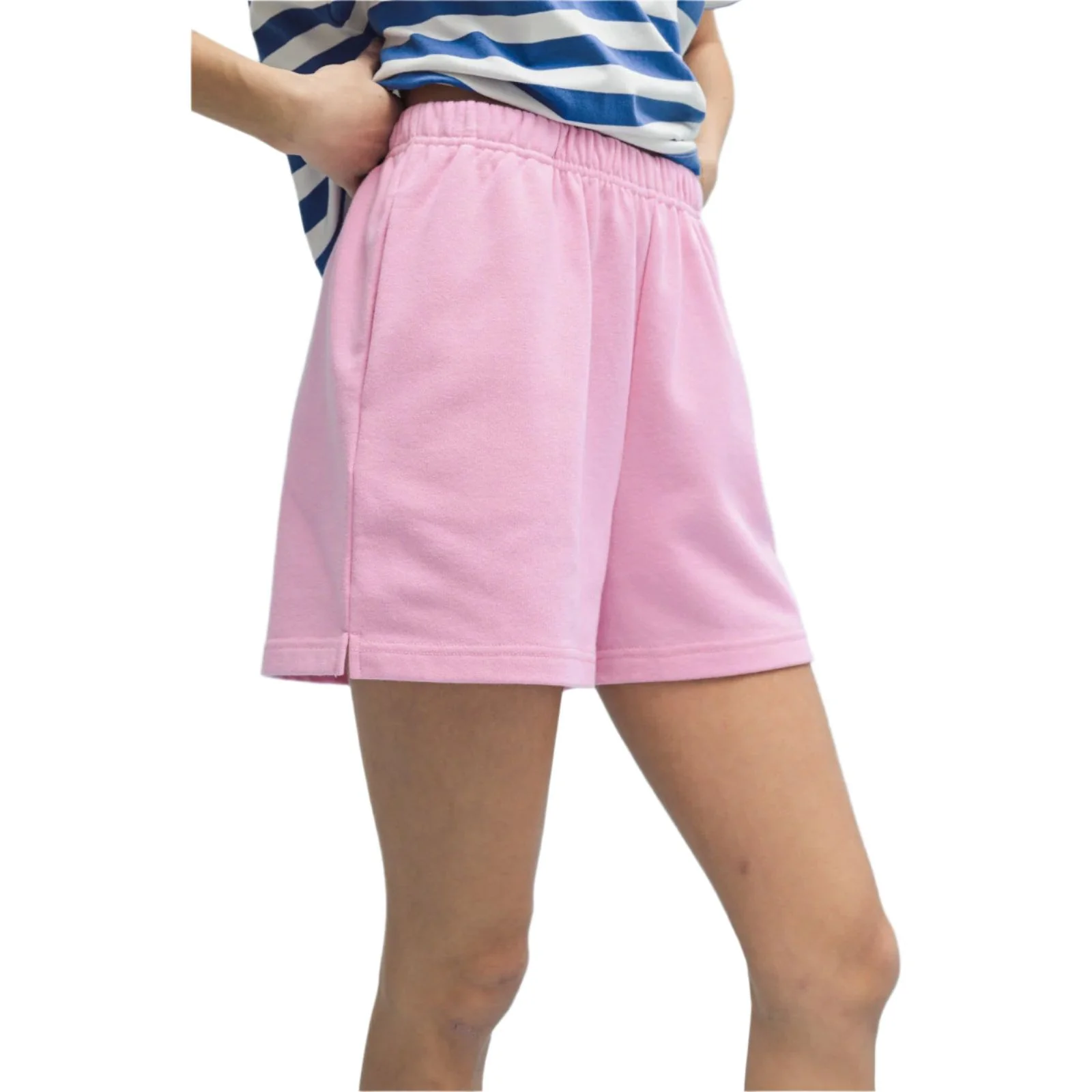 Women's French Terry Shorts With Side Slits - Image 2