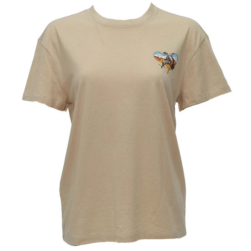 Women's Hooey "Buffalo Heart" Tan with Heart Logo T-shirt HT1786TN - Image 2