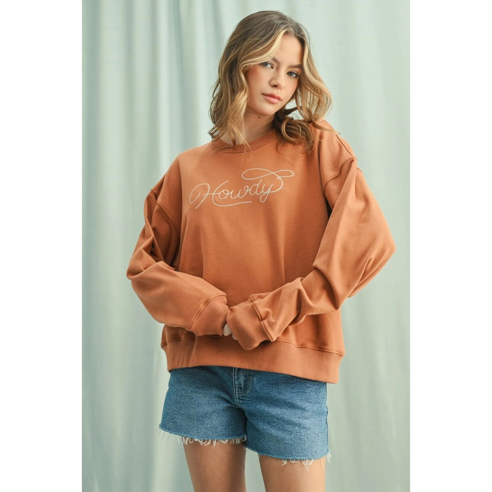 Women's 'howdy' Knit Sweatshirt