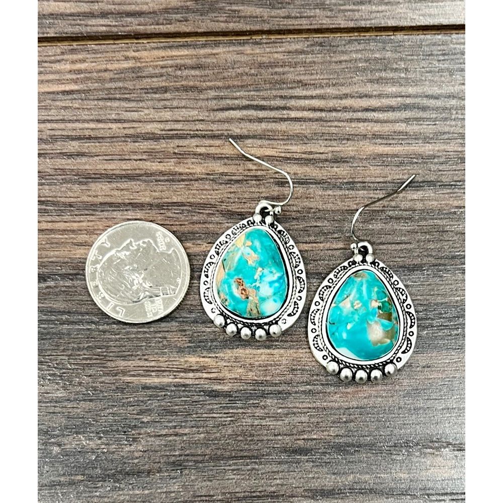 Women's Isac 1.2" Western Gemstone Earrings 726399 - Image 2