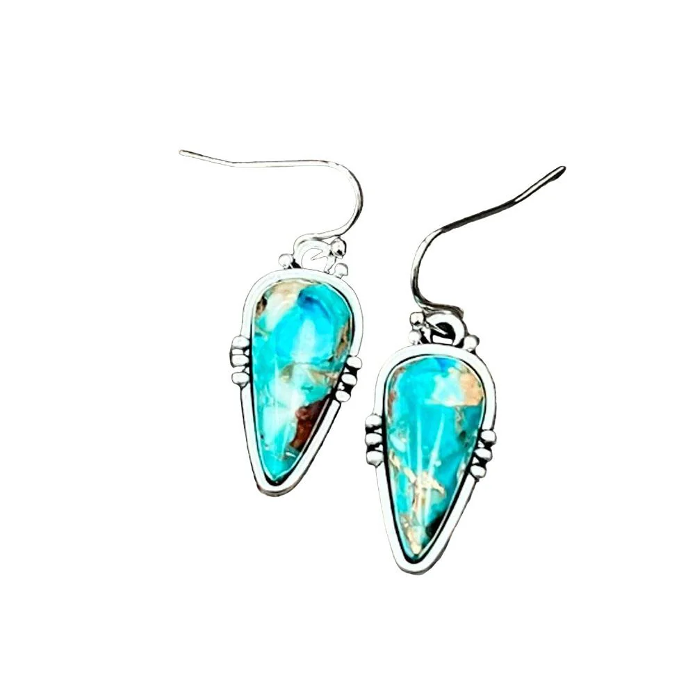 Isac 1"  Long Arrowhead Gemstone Earrings 726458