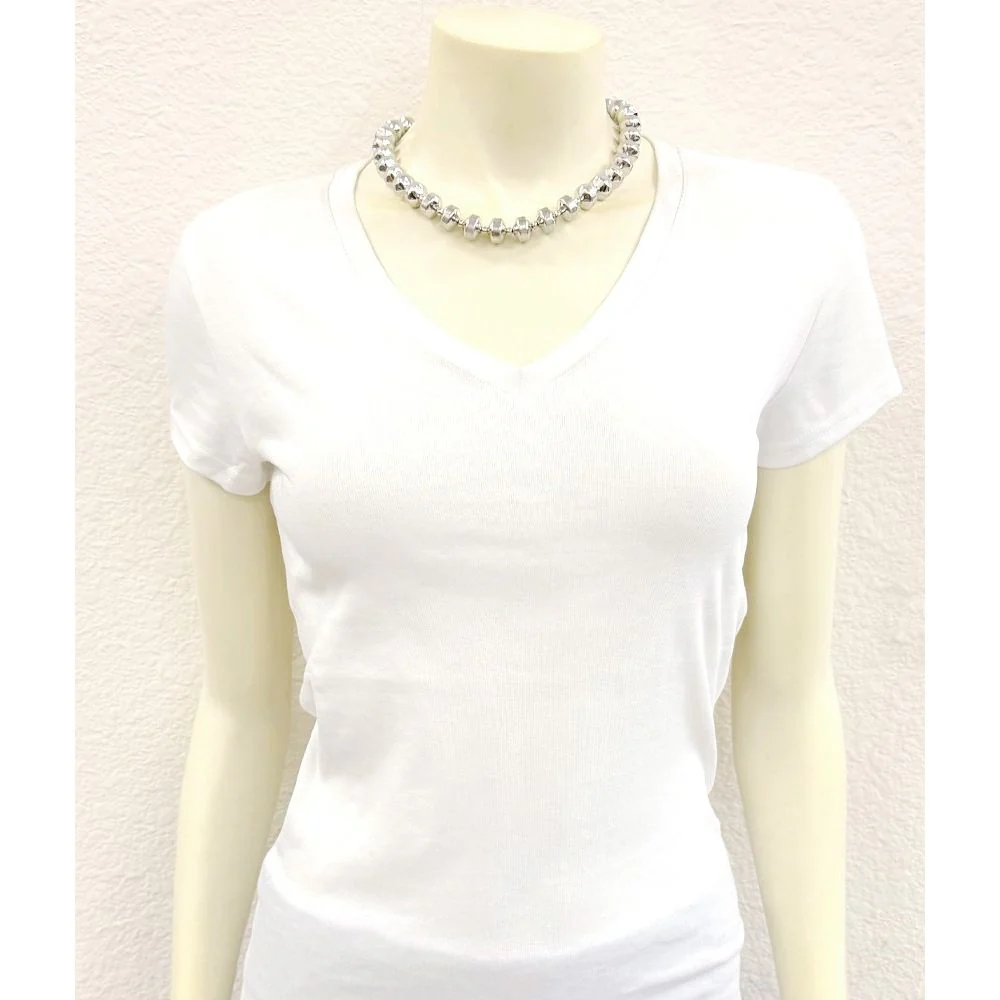 Women's Isac 15" Handmade Silver Navajo Necklace 739741 - Image 3