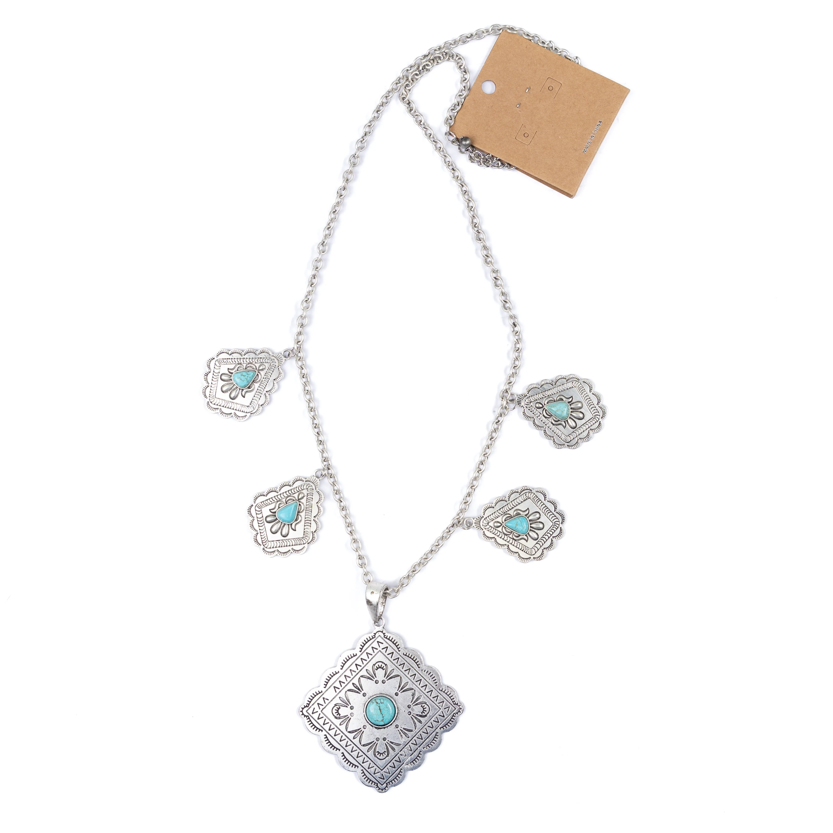 Isac 30" Cable Chain Necklace Concho Style 732894 - Image 2