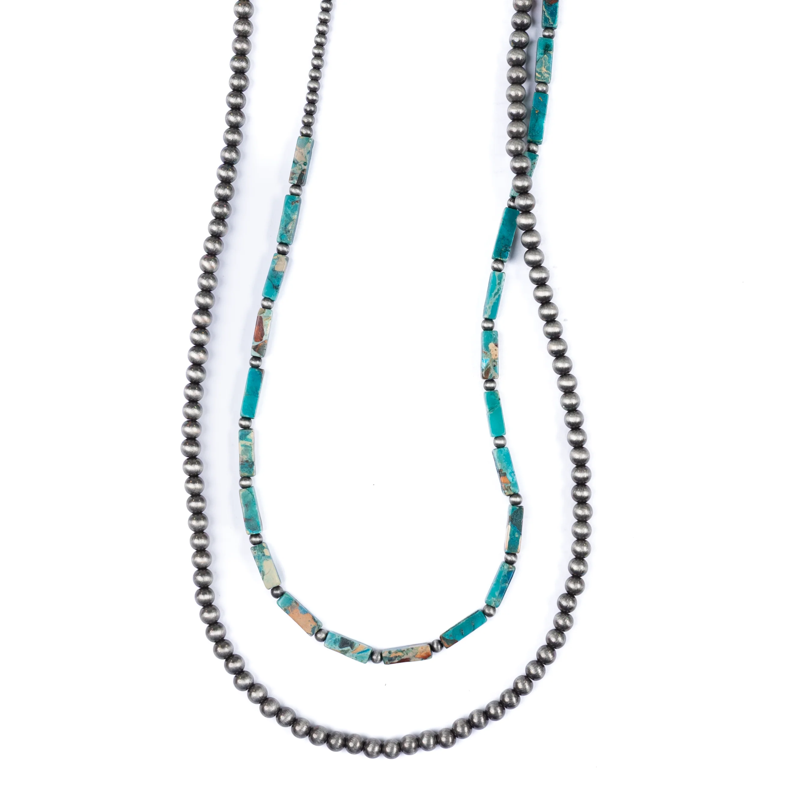 Isac 4mm Navajo Pearl Turquoise Arrow Necklace 734499 - Image 2