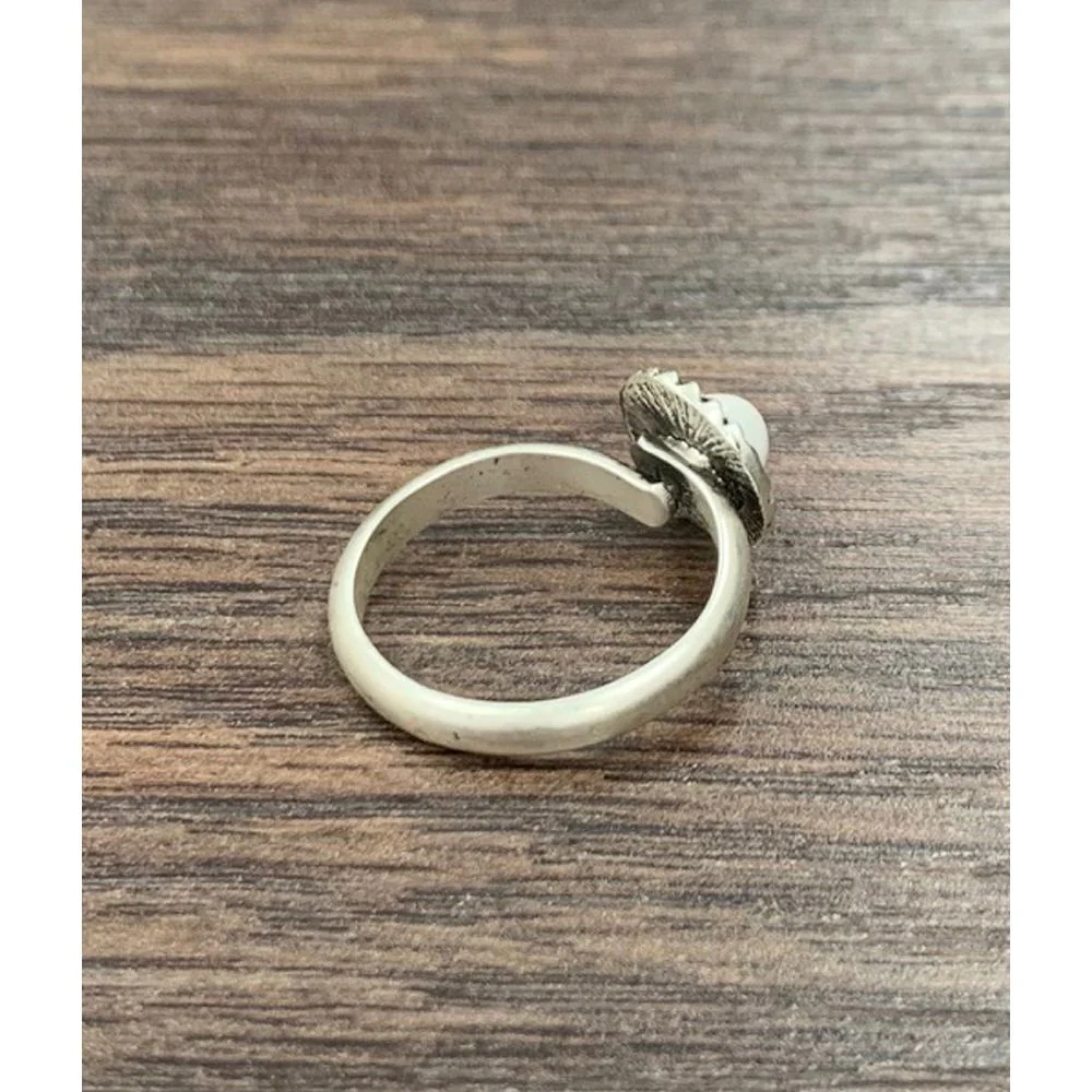 Isac 6mm White Turquoise, Brass Adjustable Ring 750400-1 - Image 2