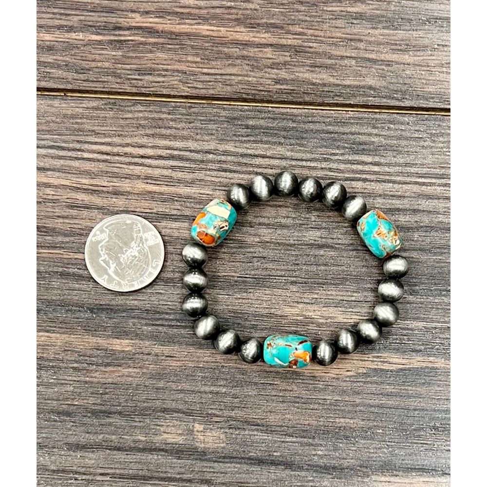 Women's Isac Western Gemstone Stretch Bracelet 711607 - Image 2