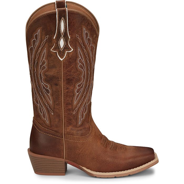 Women's Justin Rein Brown Square Toe Boots L2962 - Image 3