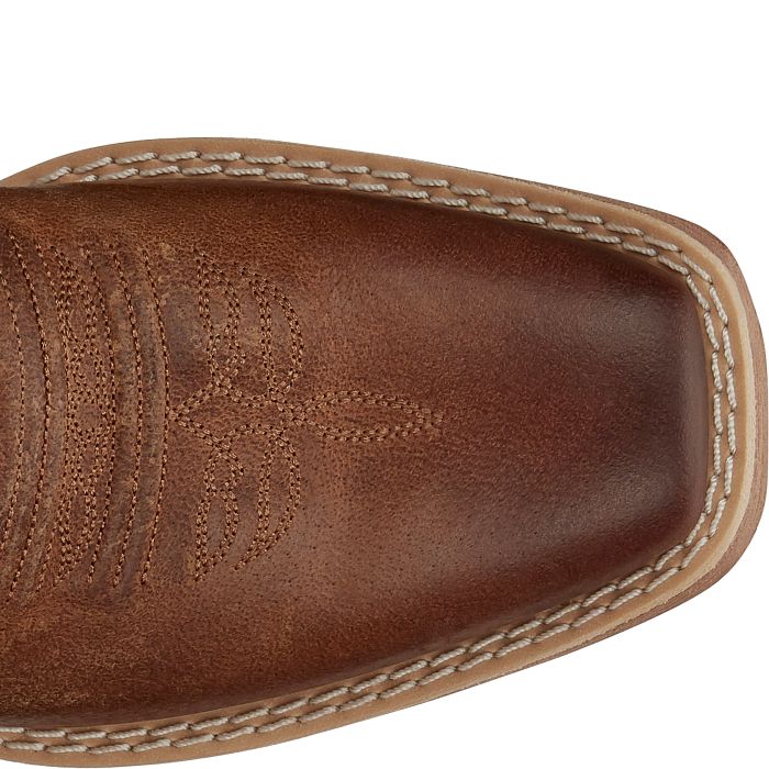 Women's Justin Rein Brown Square Toe Boots L2962 - Image 4