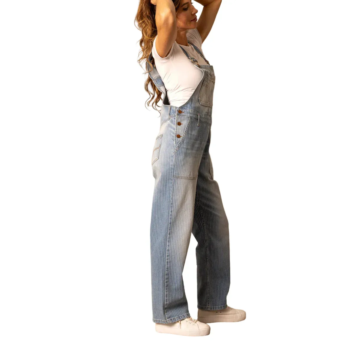 Women's Kimes Ranch Striped Denim Overalls BILLY-BL023 - Image 2