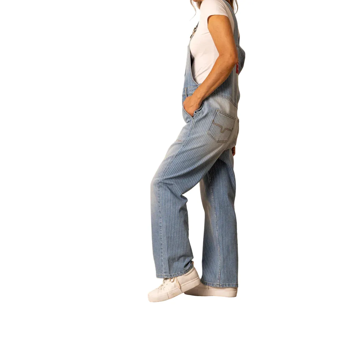 Women's Kimes Ranch Striped Denim Overalls BILLY-BL023 - Image 3