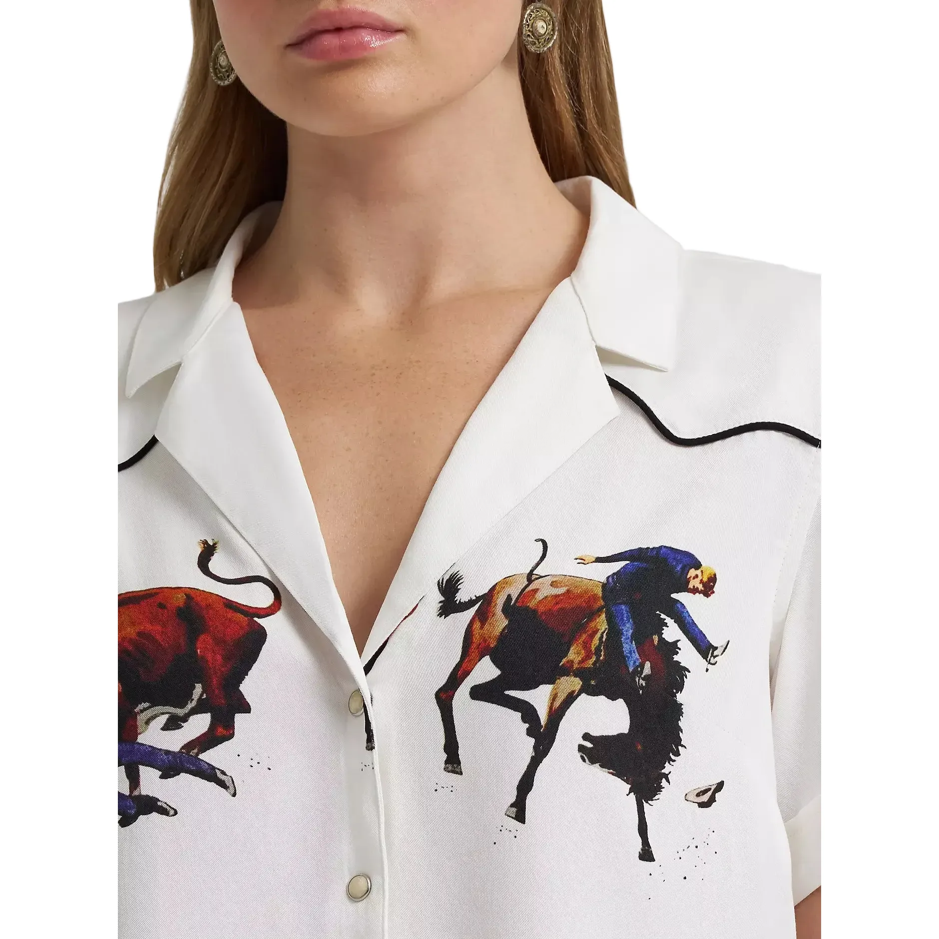 Women's Lainey Wilson x Wrangler Camp Shirt 112380469 - Image 6