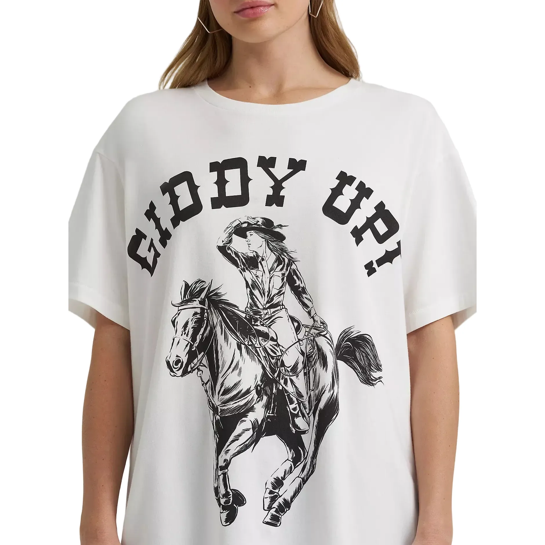Women's Lainey Wilson x Wrangler Giddy Up Tee 112380496 - Image 3