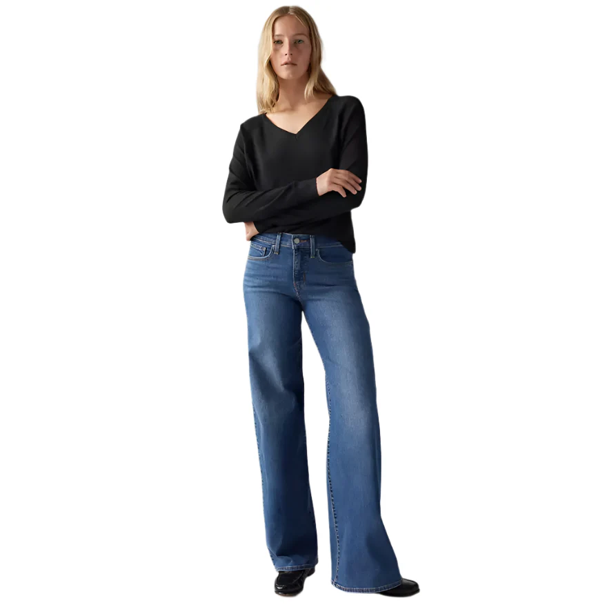Women's Levi's 318 Wide Leg Shaping Jeans 001PZ-0001 - Image 6