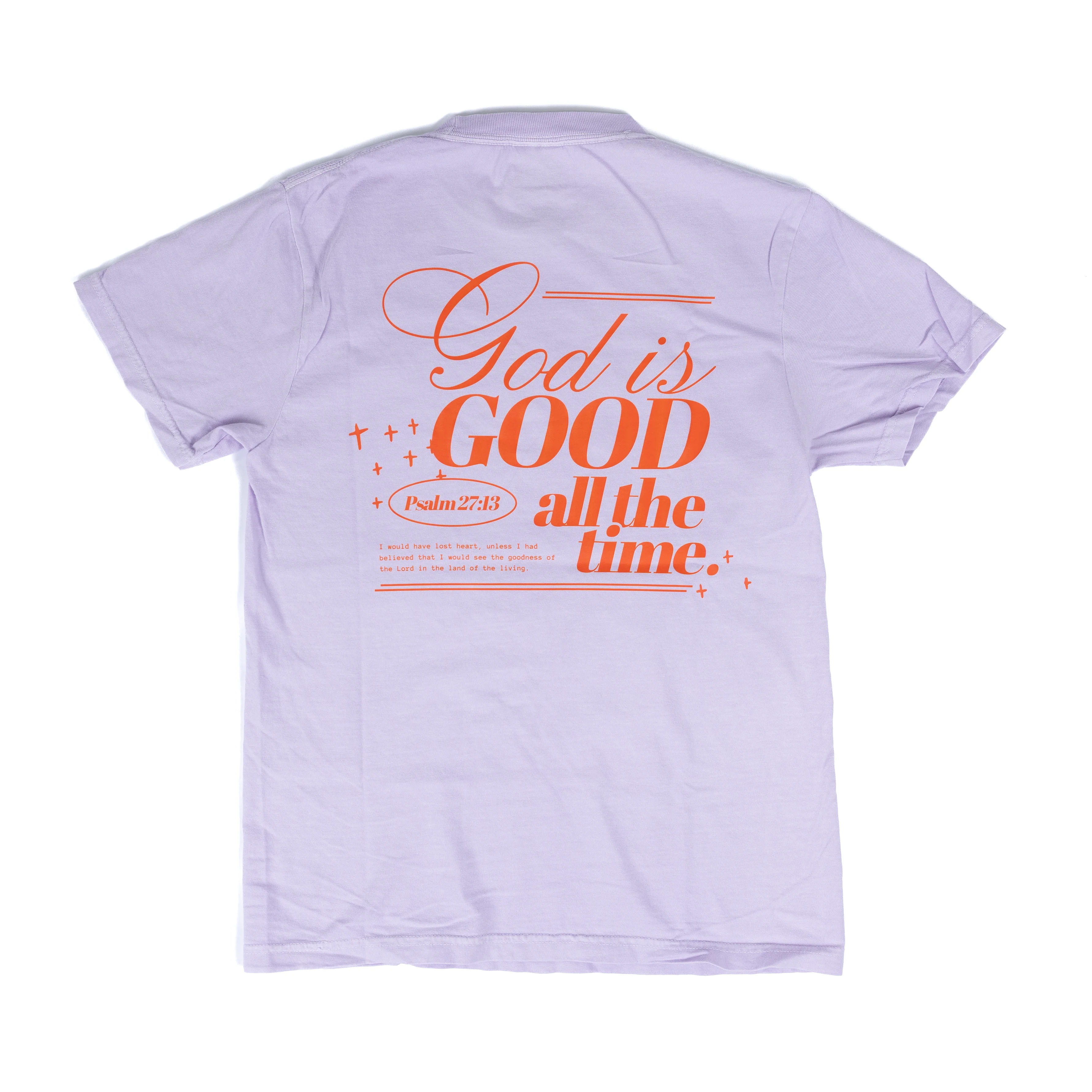 Women's Light Purple Short Sleeve "God is Good All The Time" T-shirt