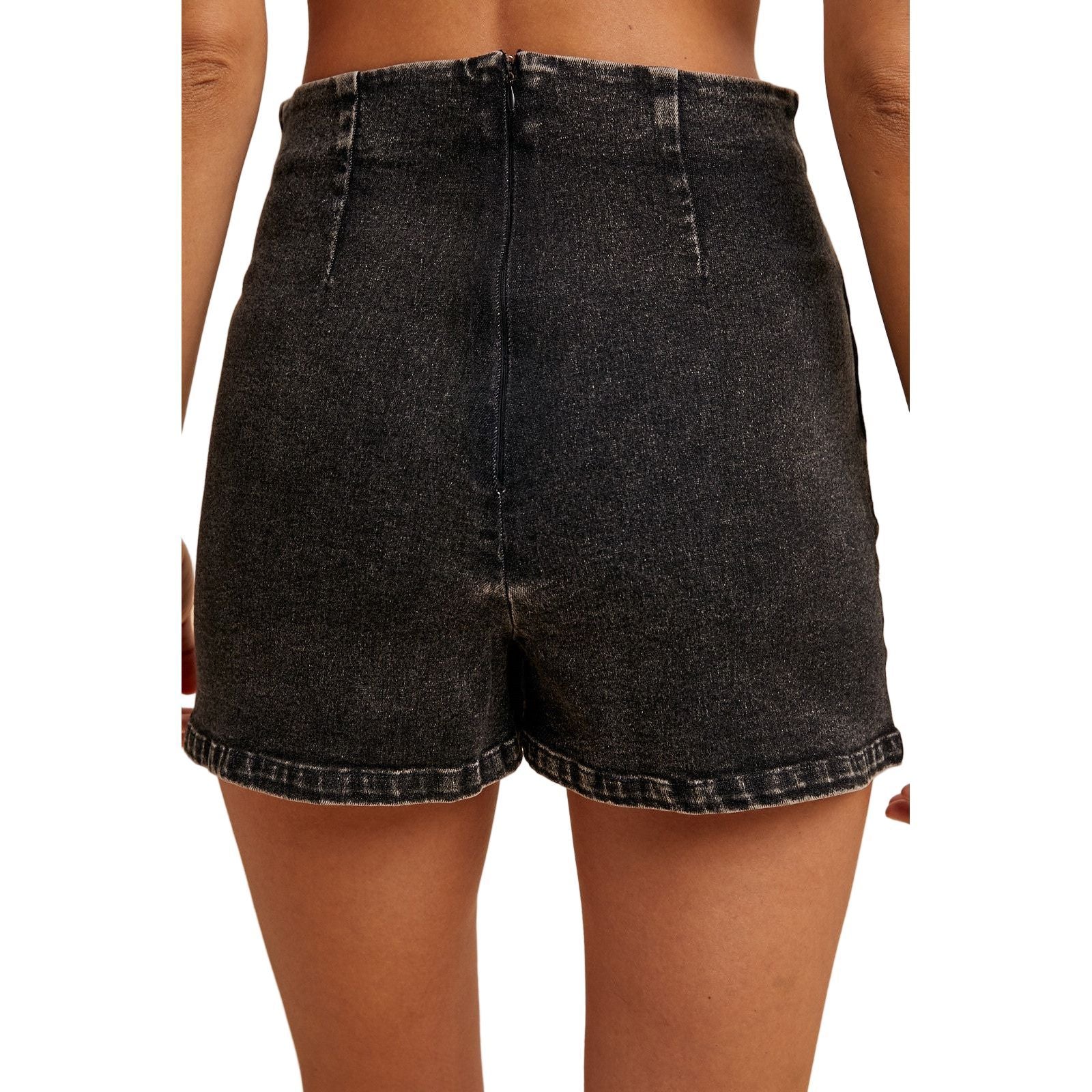 Women's Lyocell Blend Stretch Denim Slit Detail Skort - Image 3