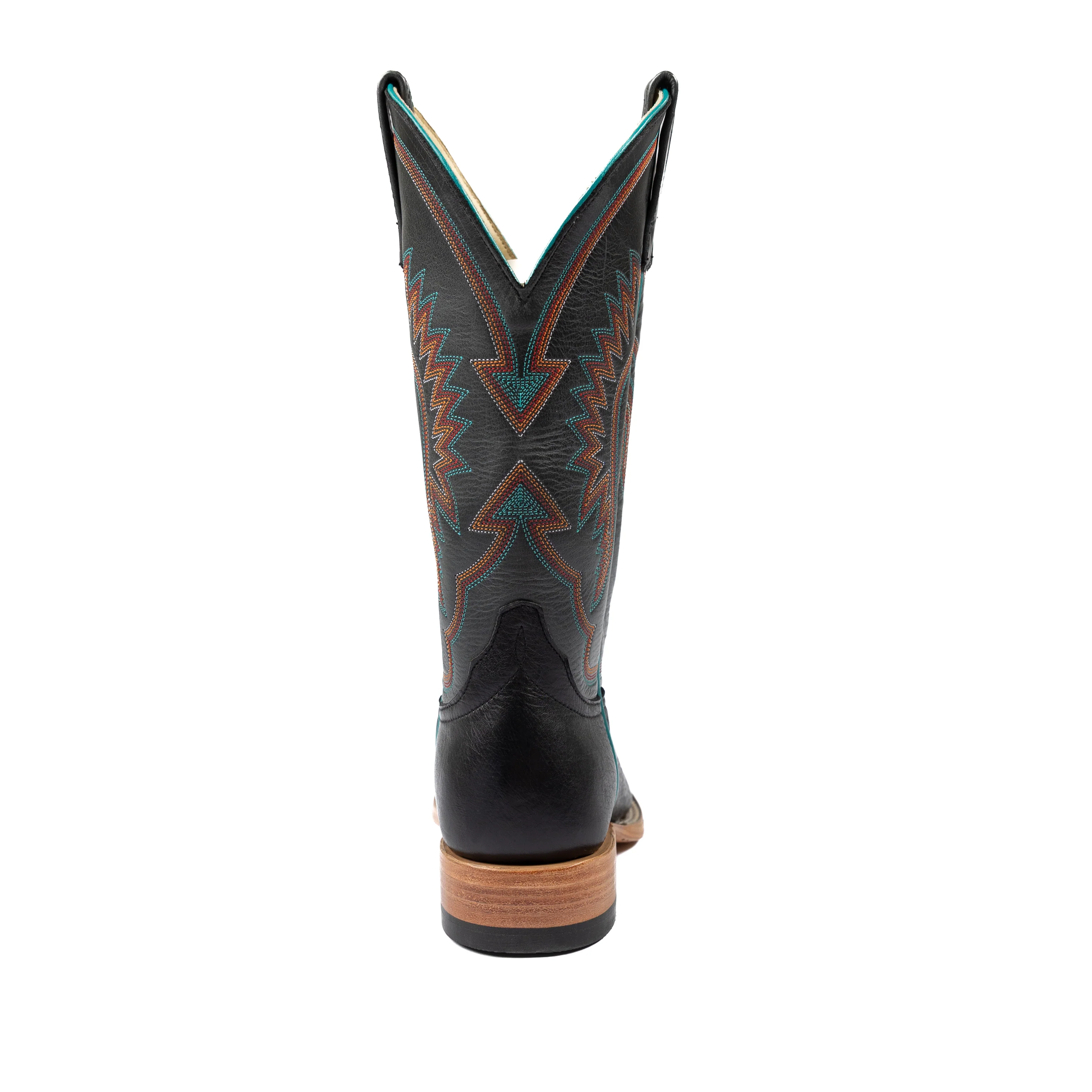 Women's Macie Bean Black Smooth Ostrich Square Toe Boots M2010 - Image 4
