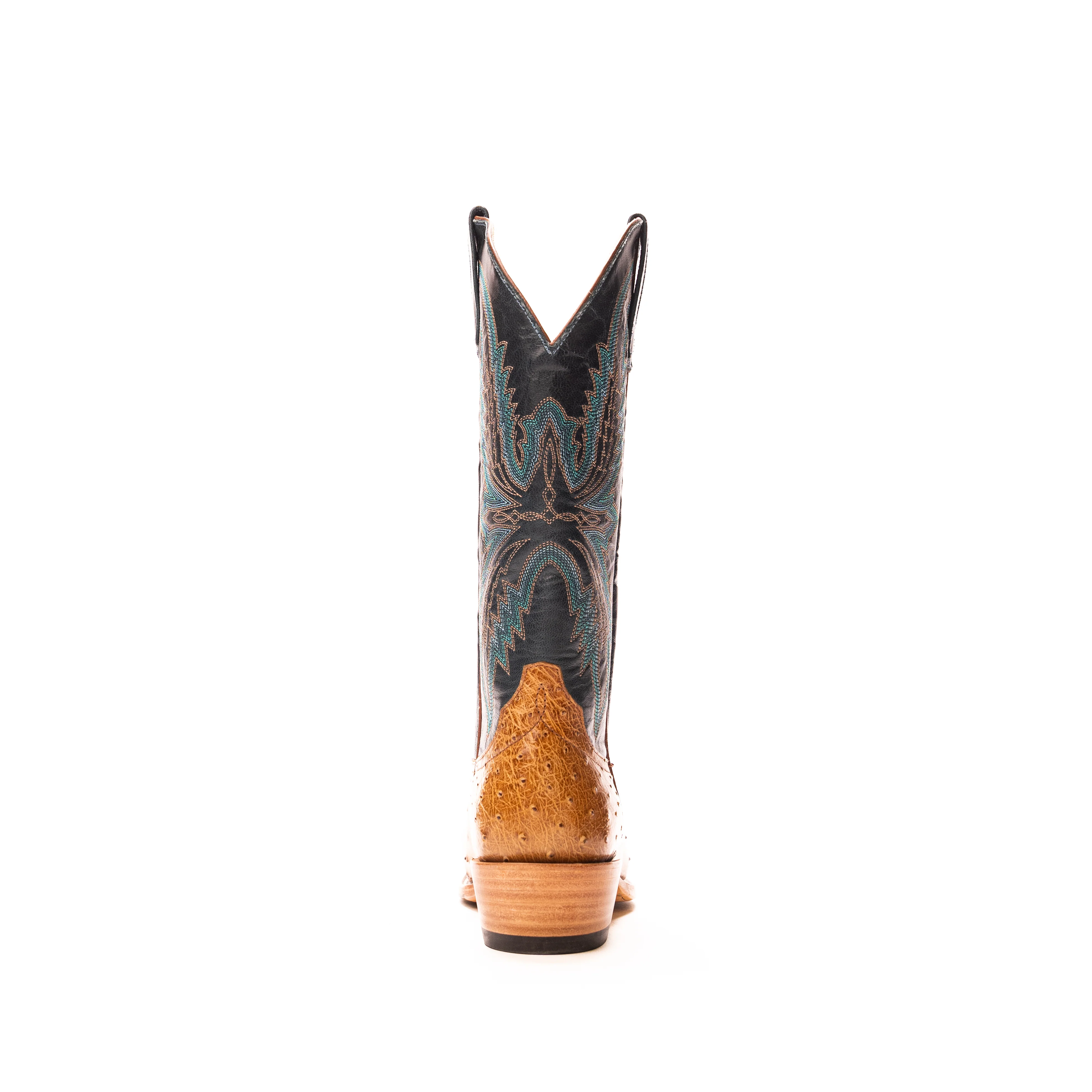 Women's Macie Bean Antique Saddle Full Quill Ostrich Cutter Toe Boots M9503 - Image 4