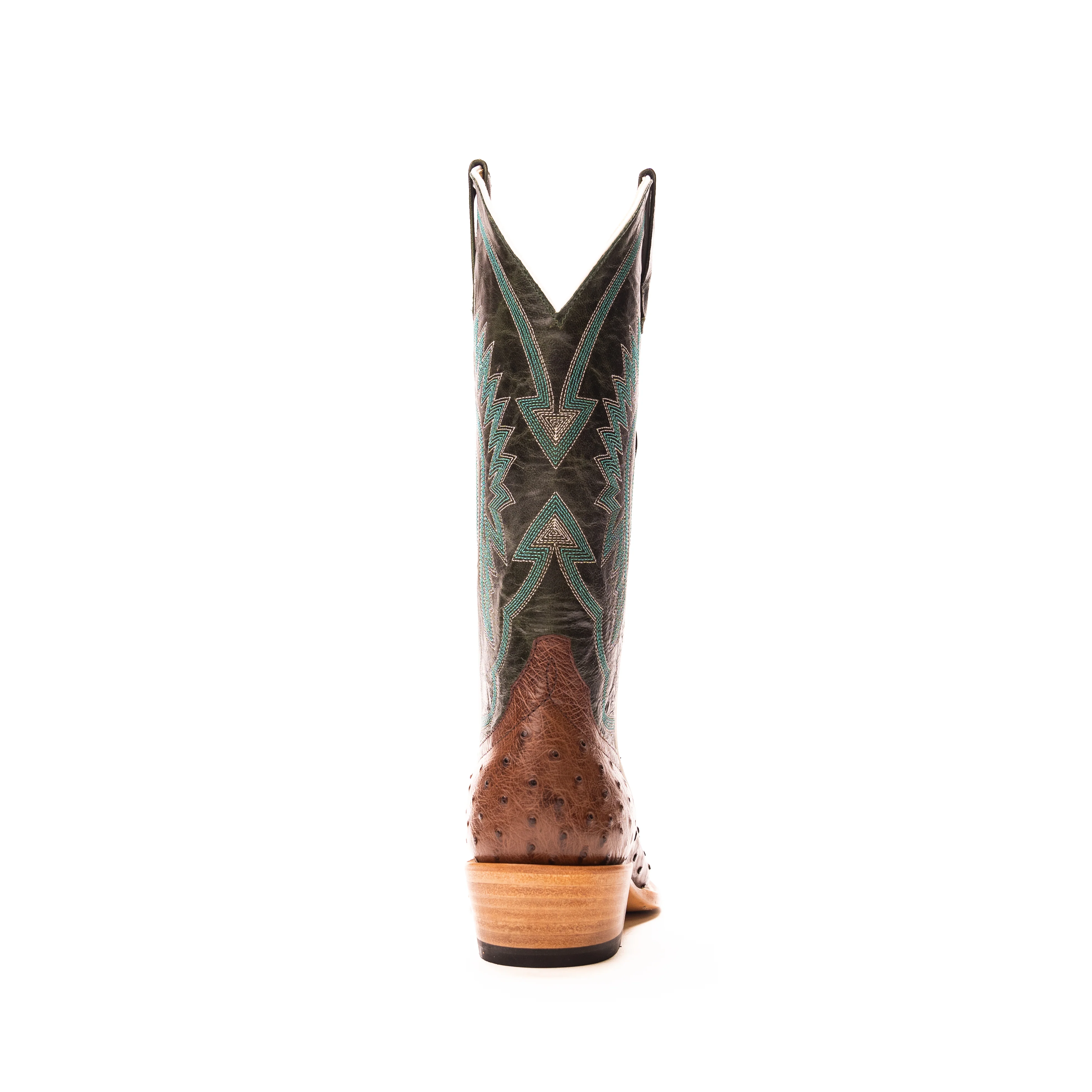 Women's Macie Bean Kango Tobacco Full Quill Ostrich Cutter Toe Boots M9502 - Image 4