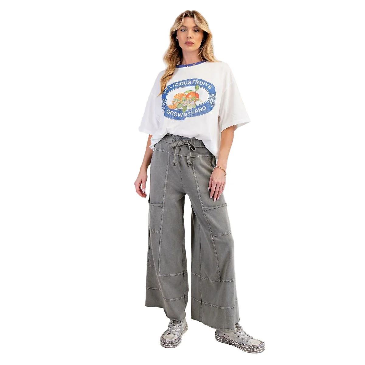 Women's Mineral Washed Terry Knit Pants