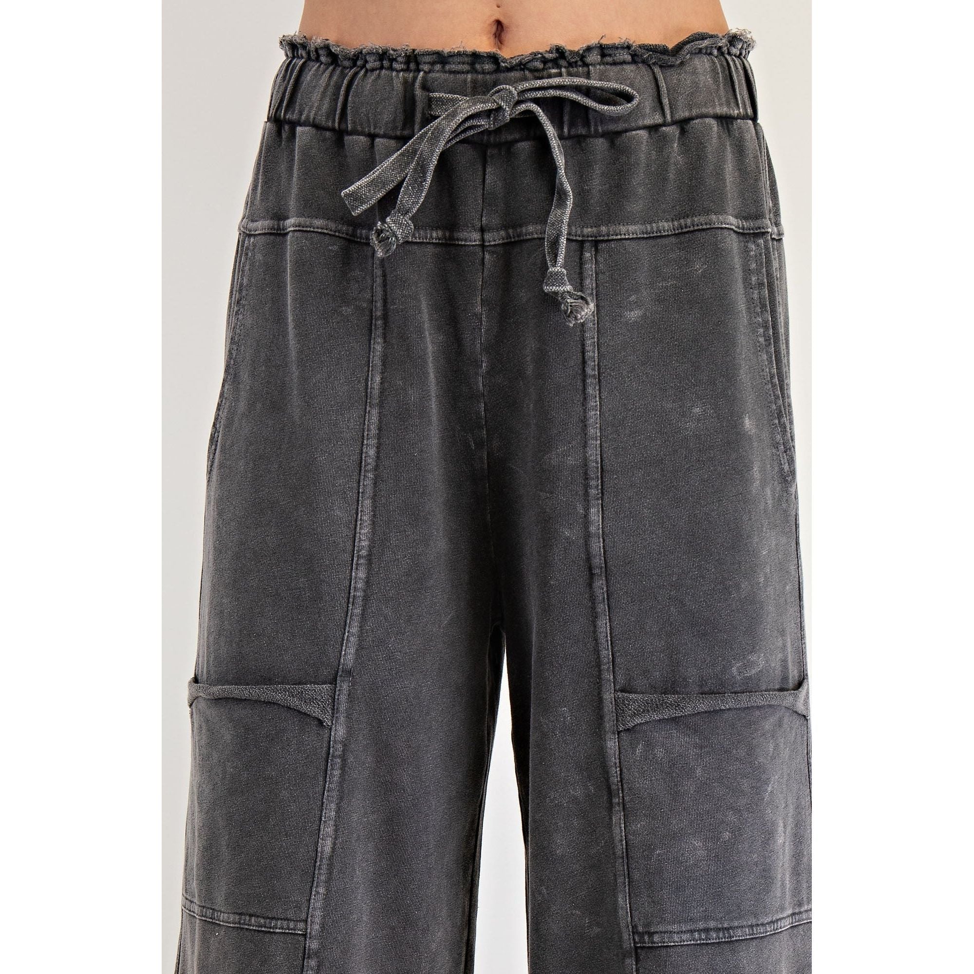 Women's Mineral Washed Terry Knit Pants - Image 5